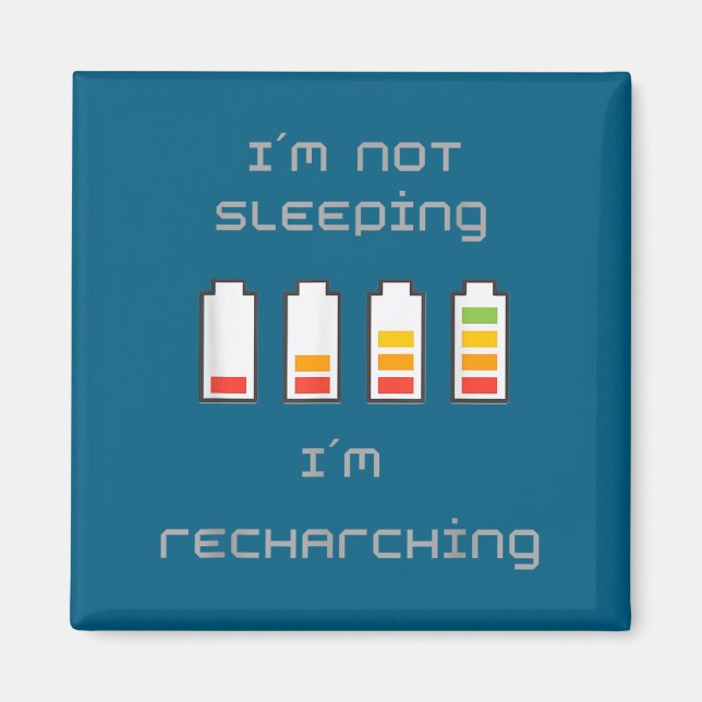 Unplugged &amp; Energized_ Cool Battery Design  Magnet (Vorne)