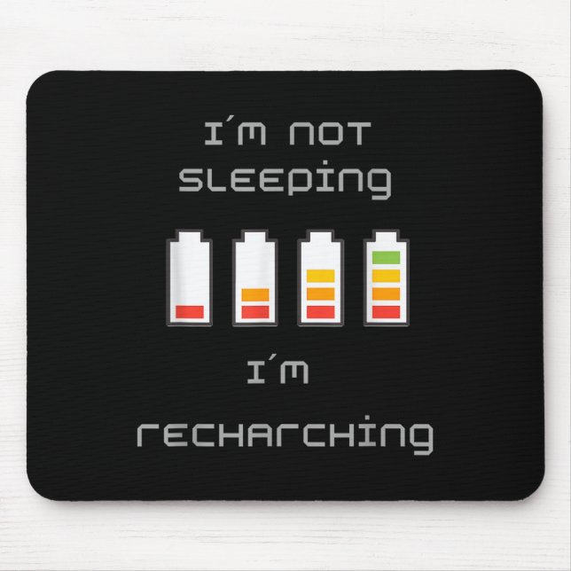 Unplugged &amp; Energized_ Cool Battery Design  Mousepad (Vorne)