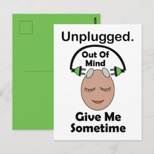 Unplugged Out Of Mind Gib Mir Einmal Lustig Postkarte
