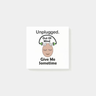 Unplugged Out Of Mind Gib Mir Manchmal Lustiges Post-it Klebezettel