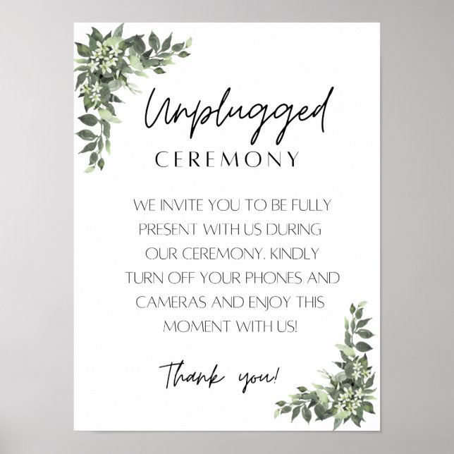 Unplugged Zeremony Poster (Vorne)