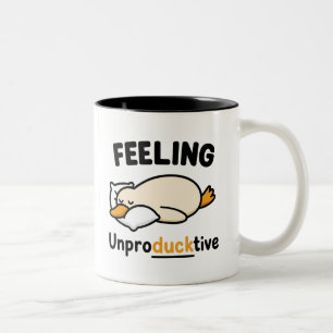 Unproduktive-Enten-Tasse, Lustiges Mitarbeiter-Ges Zweifarbige Tasse
