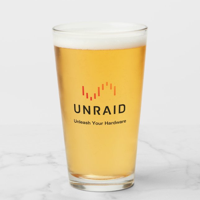 Unraid Bierglas Glas (Vorne (Gefüllt))