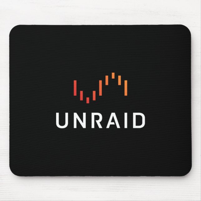 Unraid Mausunterlage - Schwarzes Mousepad (Vorne)