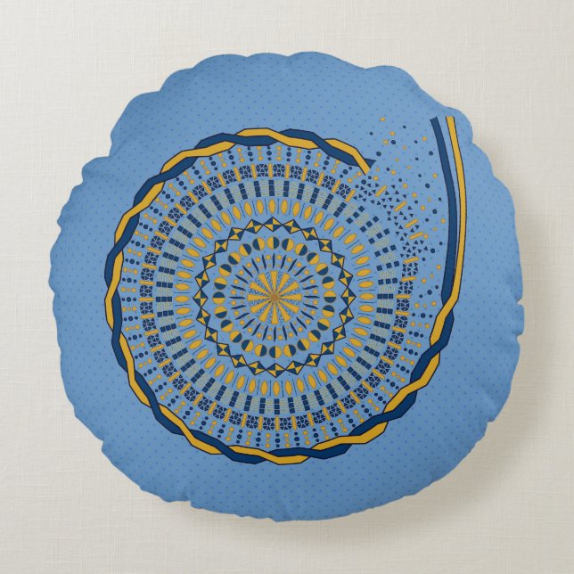 Unraveling Round Kissen (Vorderseite)