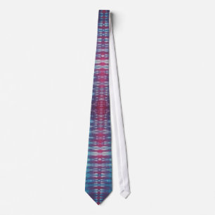 Unreal Blue Red Gefärbte Krawatte Necktie