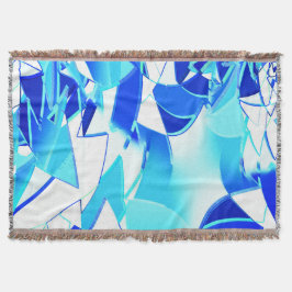 Unregelmäßig verdrehte blaue Bildausschnitte Decke