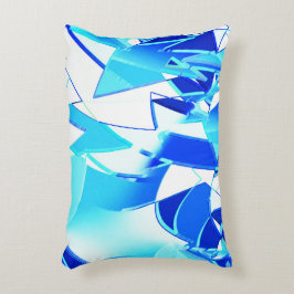 Unregelmäßig verdrehte blaue Bildausschnitte Dekokissen