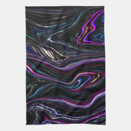 Unregelmäßige Kurven mit Farben, die durch die Dun Geschirrtuch