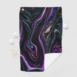 Unregelmäßige Kurven mit Farben, die durch die Dun Golfhandtuch