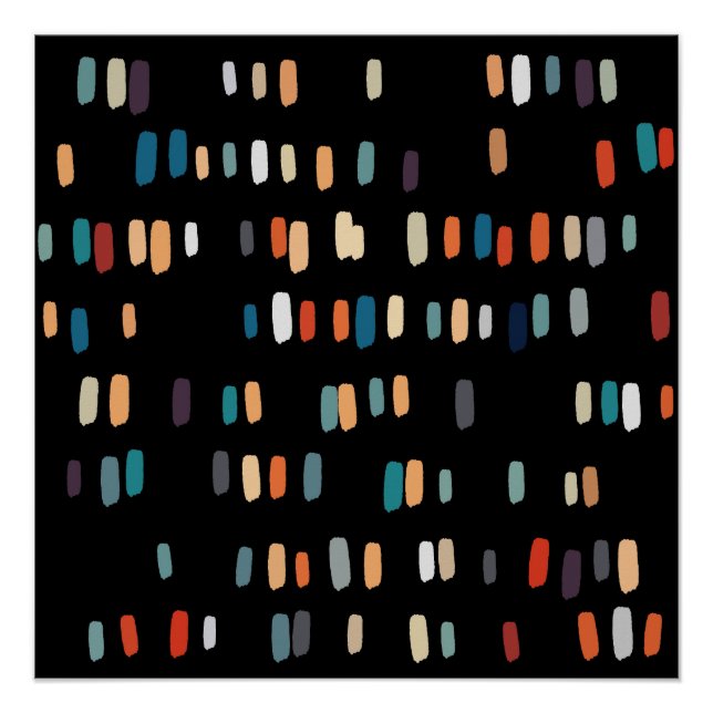 Unregelmäßige mehrfarbige Rechtecke Poster (Vorderseite)