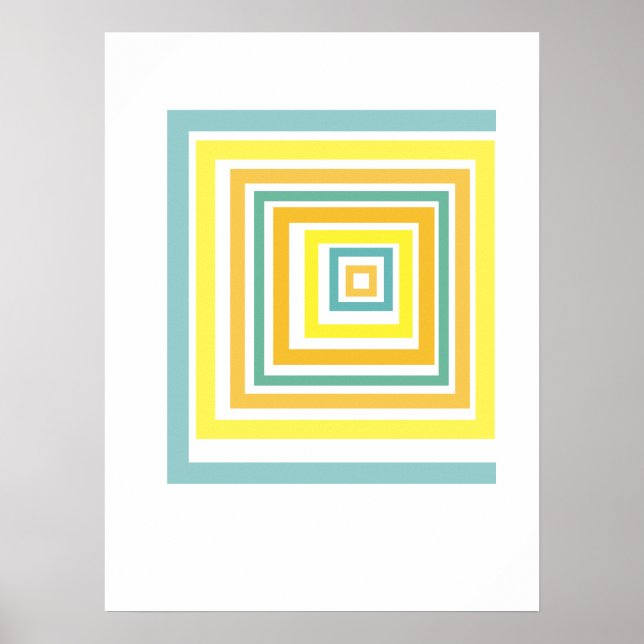 Unregelmäßige Quadrate Poster (Vorne)