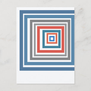 Unregelmäßige Quadrate Postkarte