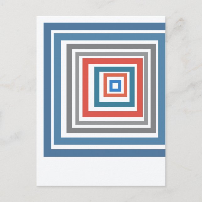 Unregelmäßige Quadrate Postkarte (Vorderseite)
