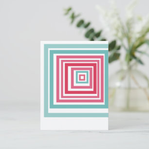 Unregelmäßige Quadrate Postkarte
