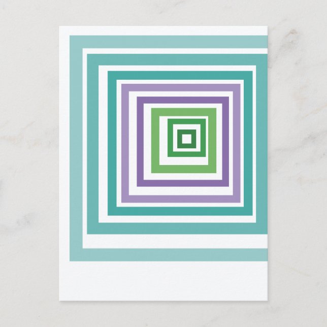 Unregelmäßige Quadrate  Postkarte (Vorderseite)