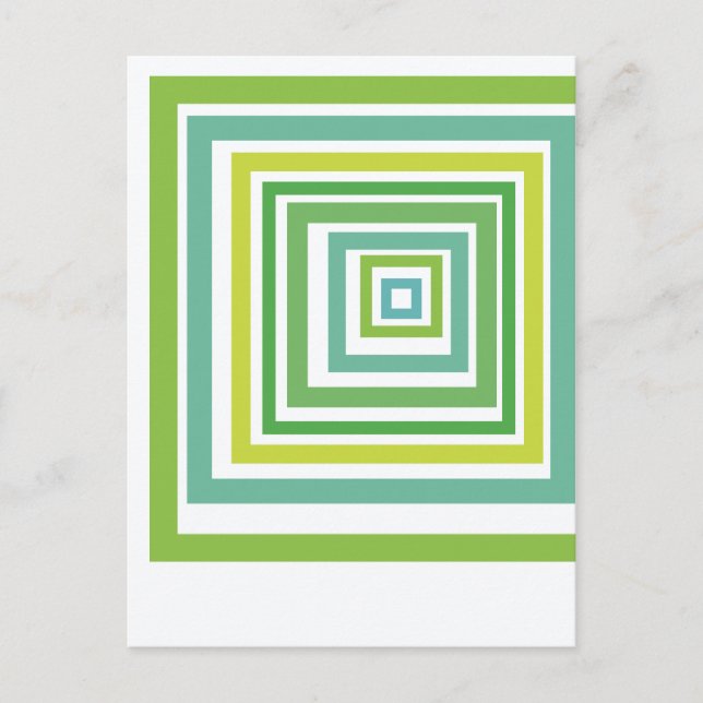 Unregelmäßige Quadrate  Postkarte (Vorderseite)