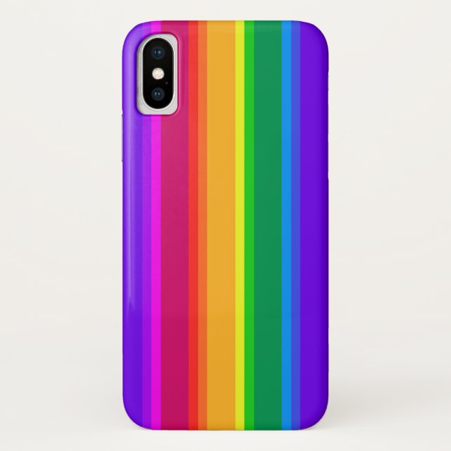 Unregelmäßige Regenbogenstreifen Case-Mate iPhone Hülle (Rückseite)