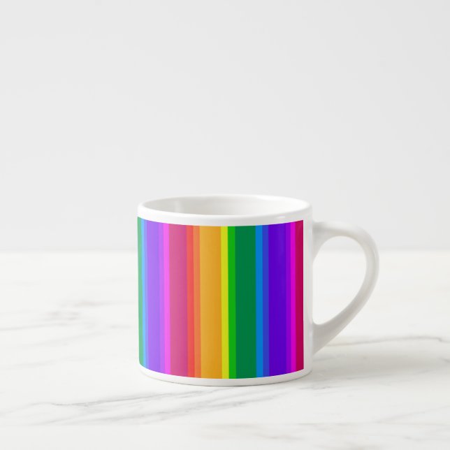 Unregelmäßige Regenbogenstreifen Espressotasse (Rechts)