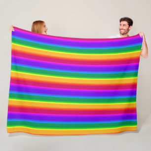 Unregelmäßige Regenbogenstreifen Fleecedecke
