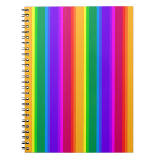Unregelmäßige Regenbogenstreifen Notizblock