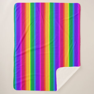 Unregelmäßige Regenbogenstreifen Sherpadecke
