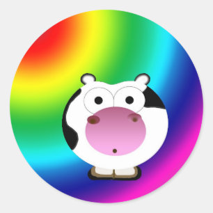 Unregelmäßiger MOO-Aufkleber Runder Aufkleber