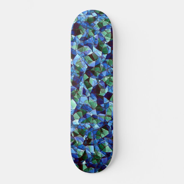 Unregelmäßiges und unorganisiertes Mosaik überlage Skateboard (Vorderseite)