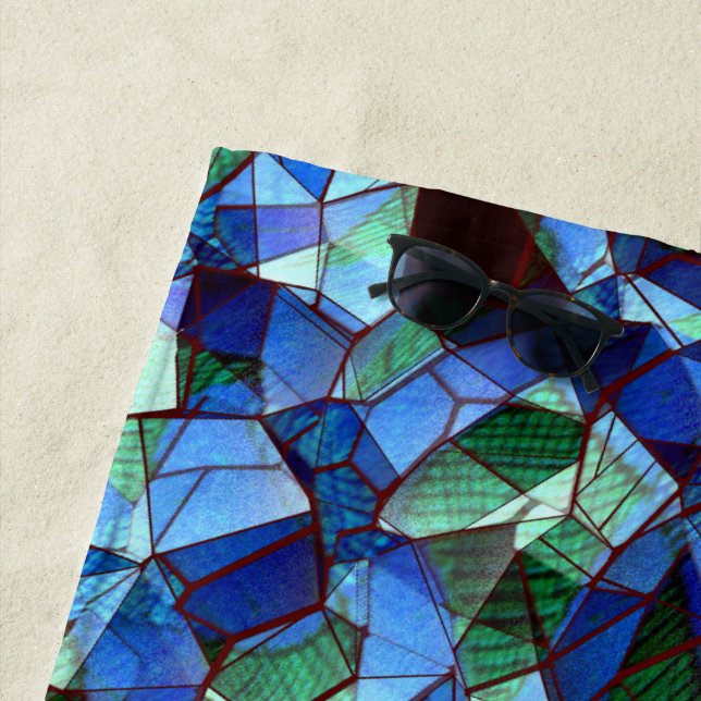 Unregelmäßiges und unorganisiertes Mosaik überlage Strandtuch (Beispiel)