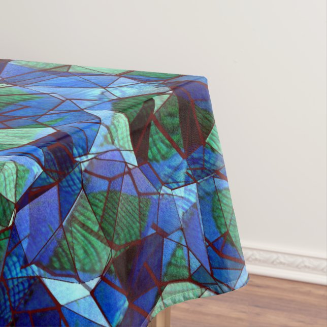 Unregelmäßiges und unorganisiertes Mosaik überlage Tischdecke (Beispiel)