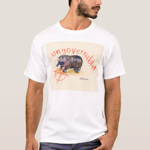 Unregierbarer Anarchist Hippo. Moo Deng inspiriert T-Shirt