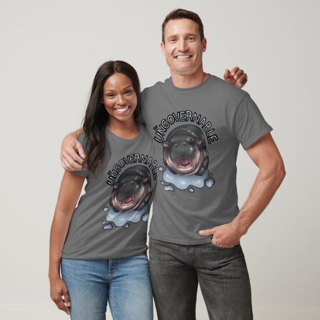 Unregierbares Hippo T-Shirt (Unisex)