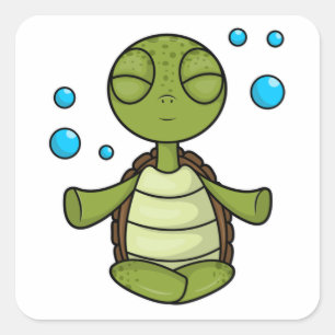 Unruhe bei der Meditation im Sitzen Quadratischer Aufkleber