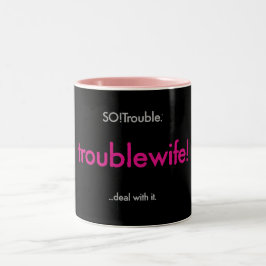 Unruhestifterin! Zweifarbige Tasse
