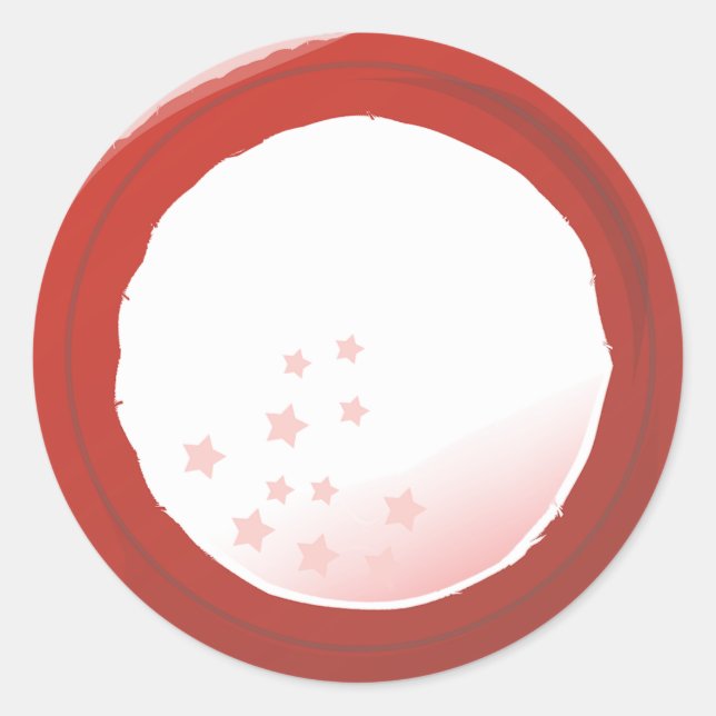 Unruhige rote Grenze mit unbekannten Sternen 4. Ju Runder Aufkleber (Vorderseite)