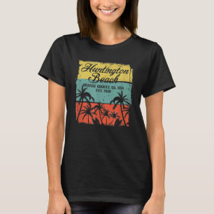 Unruhige Vintage Huntington Beach Surfboar T-Shirt