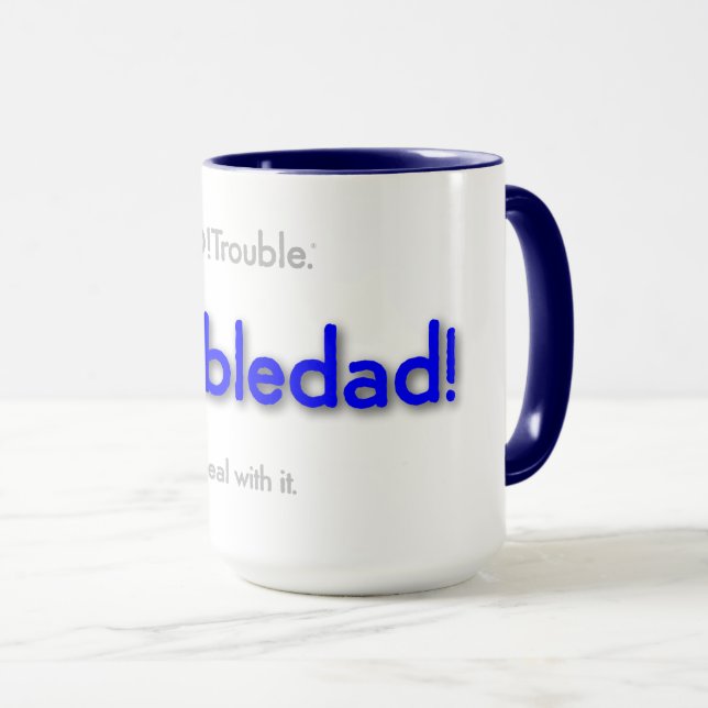 unruhiger Papa! - einfaches Blau Tasse (VorderseiteRechts)