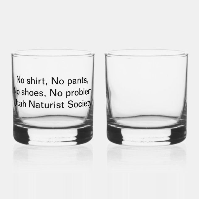 UNS-Brille Whiskyglas (Vorderseite)