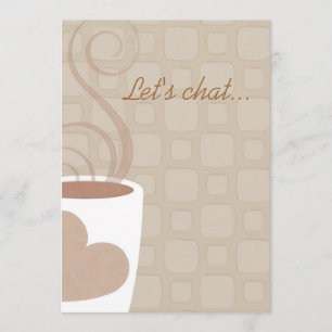 Uns gelassen Chat über Kaffeemittagesseneinladung Einladung