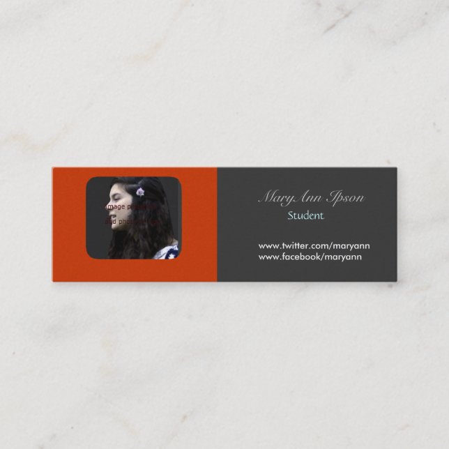 Uns gelassen Netz. Foto-Halter-akademisches Mini Visitenkarte (Vorderseite)