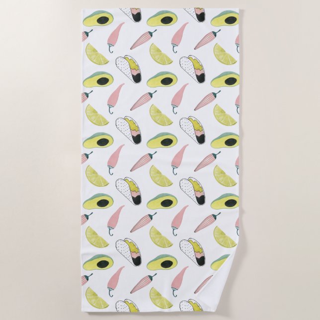 Uns gelassen Taco über Liebe| Taco-Element-Kreis Strandtuch (Vorderseite)