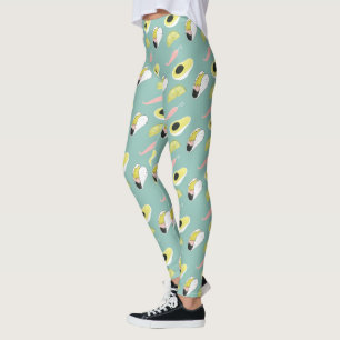Uns gelassen Taco über Liebe  Taco-Element-Muster Leggings