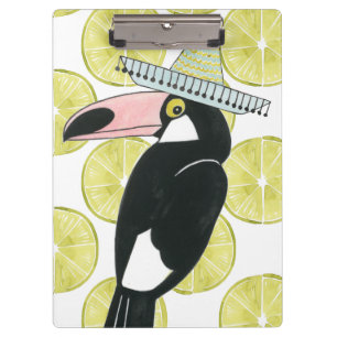 Uns gelassen Taco über Liebe  Toucan Sombrero Klemmbrett