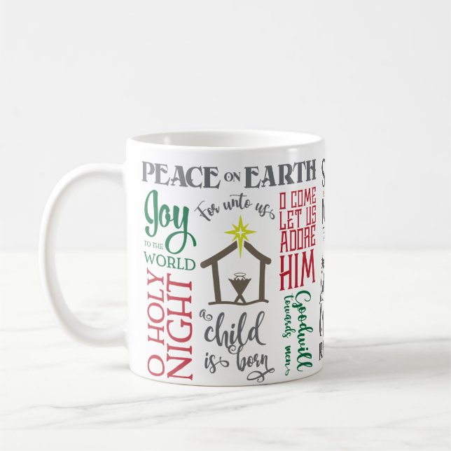 Uns ist ein Kind Geboren Weihnachten Geburt Kaffeetasse (Links)