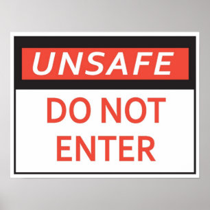Unsafe nicht anmelden poster