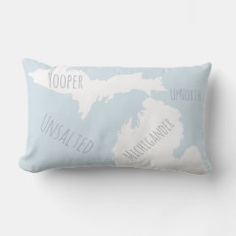 Unsalztes Michigan Map Yooper Michigander Up North Kissen Für Draußen