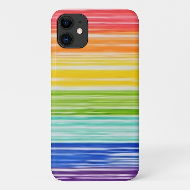 Unsaubere Regenbogenstreifen Case-Mate iPhone Hülle (Rückseite)