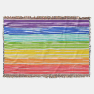 Unsaubere Regenbogenstreifen Decke