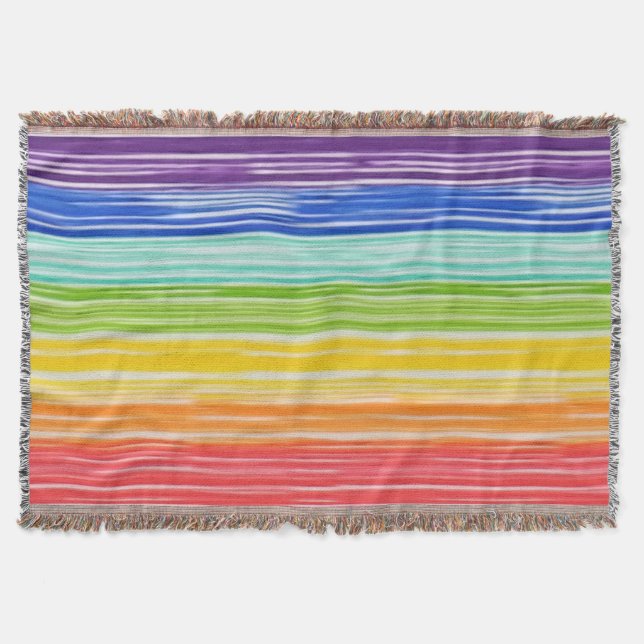 Unsaubere Regenbogenstreifen Decke (Vorderseite)