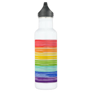Unsaubere Regenbogenstreifen Edelstahlflasche